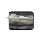 Moonlit Tides padded laptop sleeve with modern tech styling - Desk and Device
