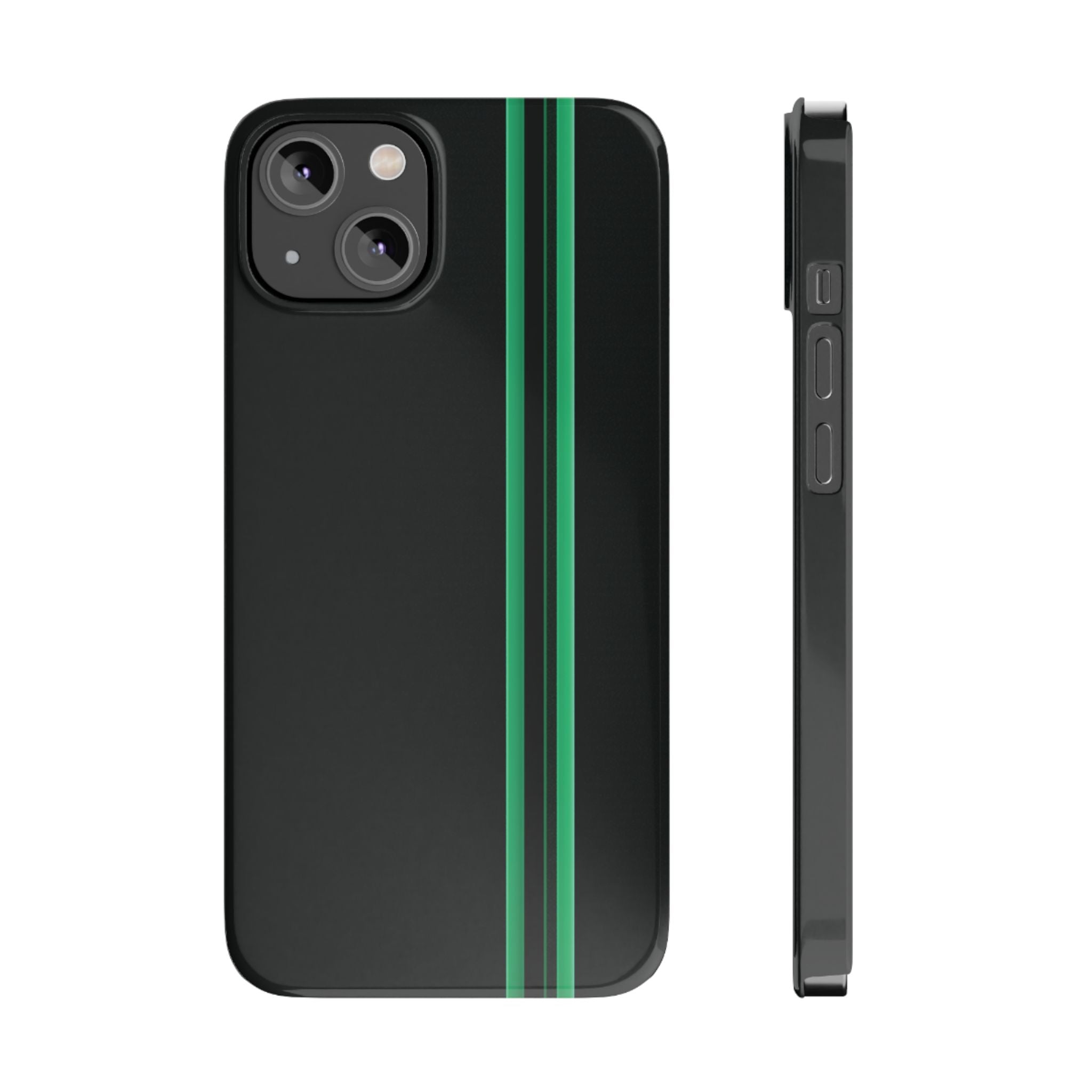 Green Stripe slim phone case design with modern lightweight protection - Desk and Device