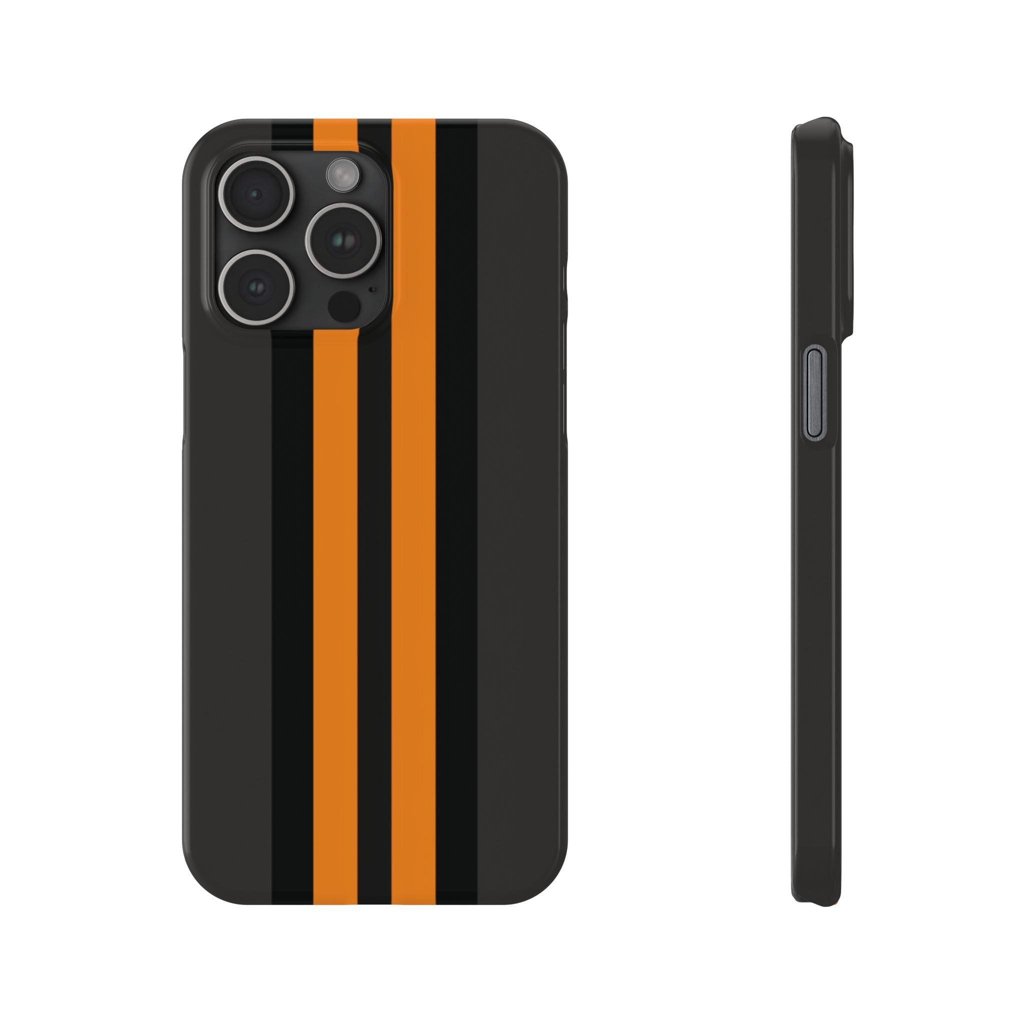 Orange Stripe slim phone case design with modern lightweight protection - Desk and Device