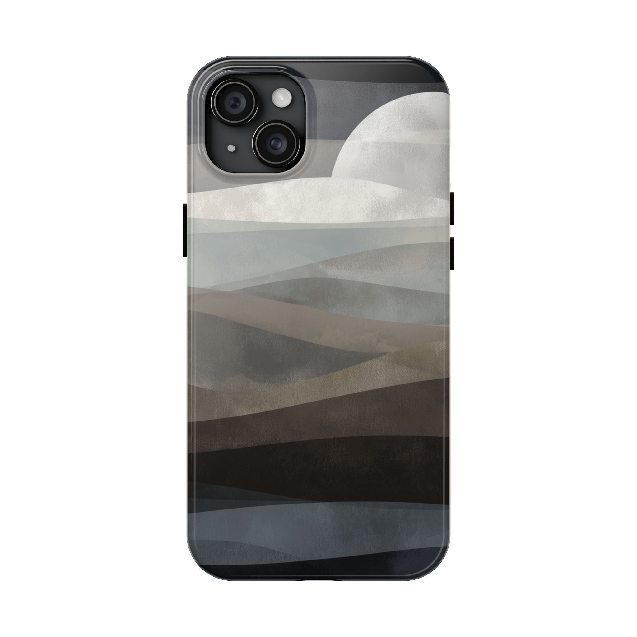 Moonlit Tides tough phone case design with modern dual layer protection - Desk and Device