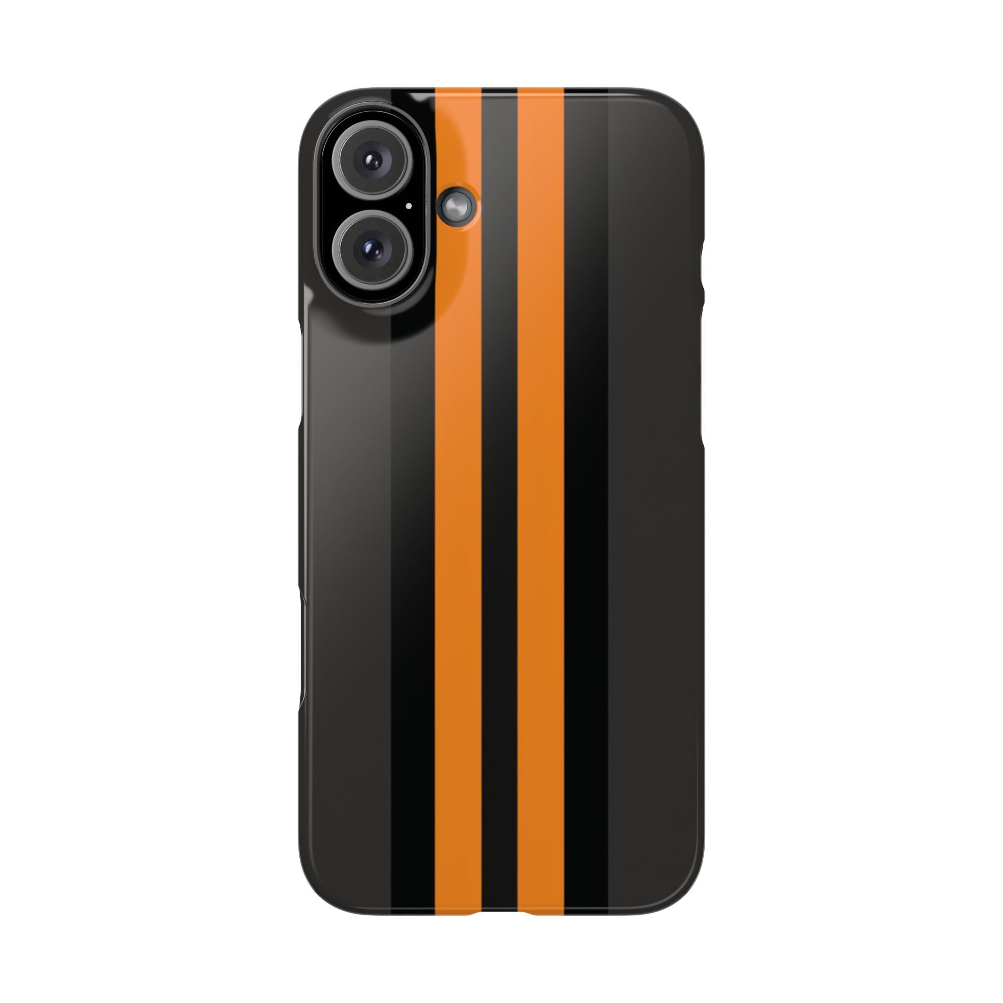 Orange Stripe slim phone case design with modern lightweight protection - Desk and Device