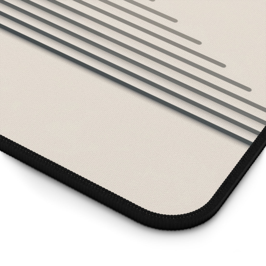 Stepped Lines Neoprene desk mat with clean, modern design - Desk and Device
