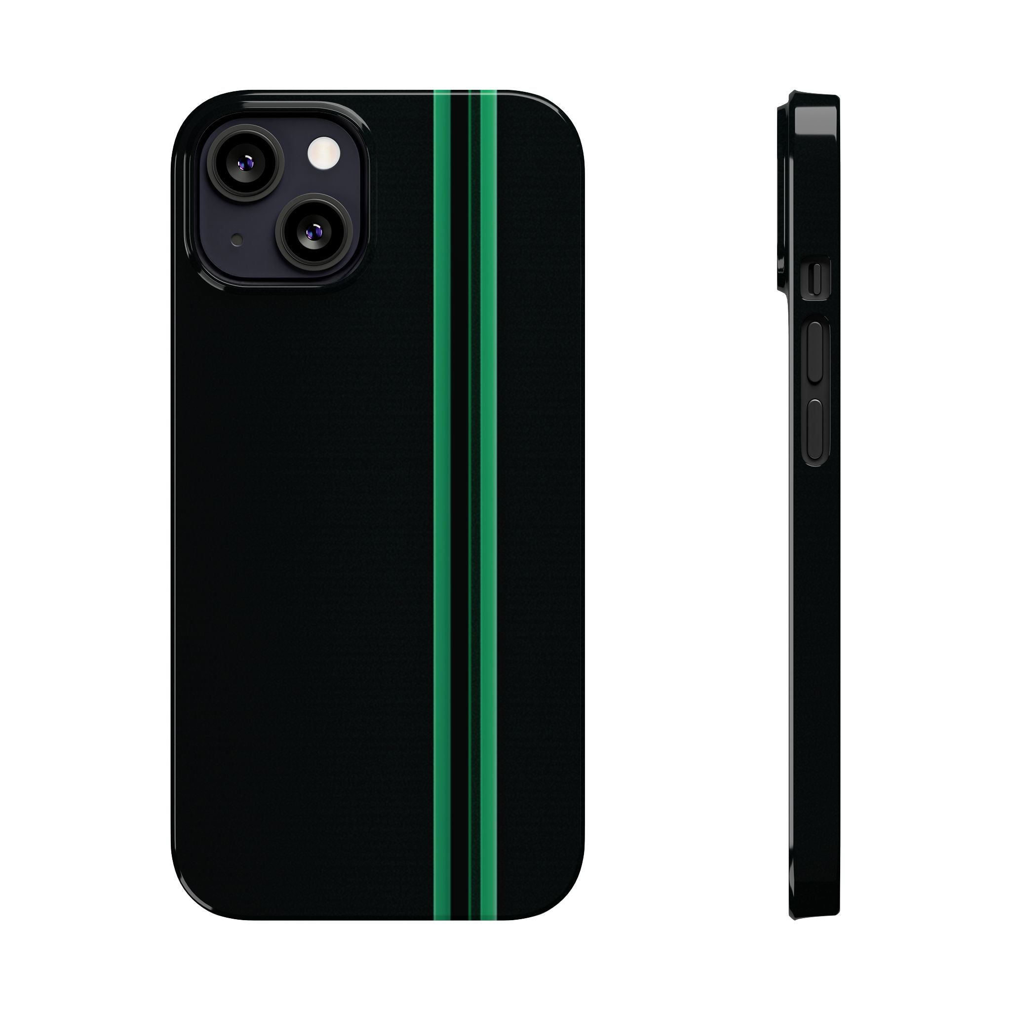 Green Stripe slim phone case design with modern lightweight protection - Desk and Device