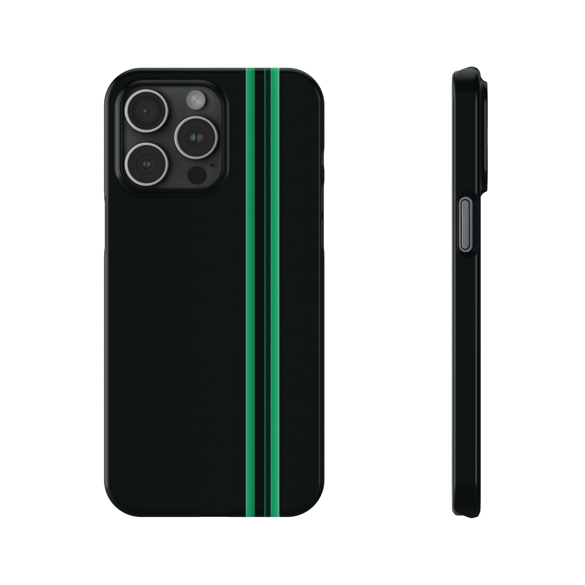 Green Stripe slim phone case design with modern lightweight protection - Desk and Device