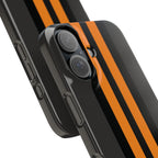 Orange Stripe slim phone case design with modern lightweight protection - Desk and Device