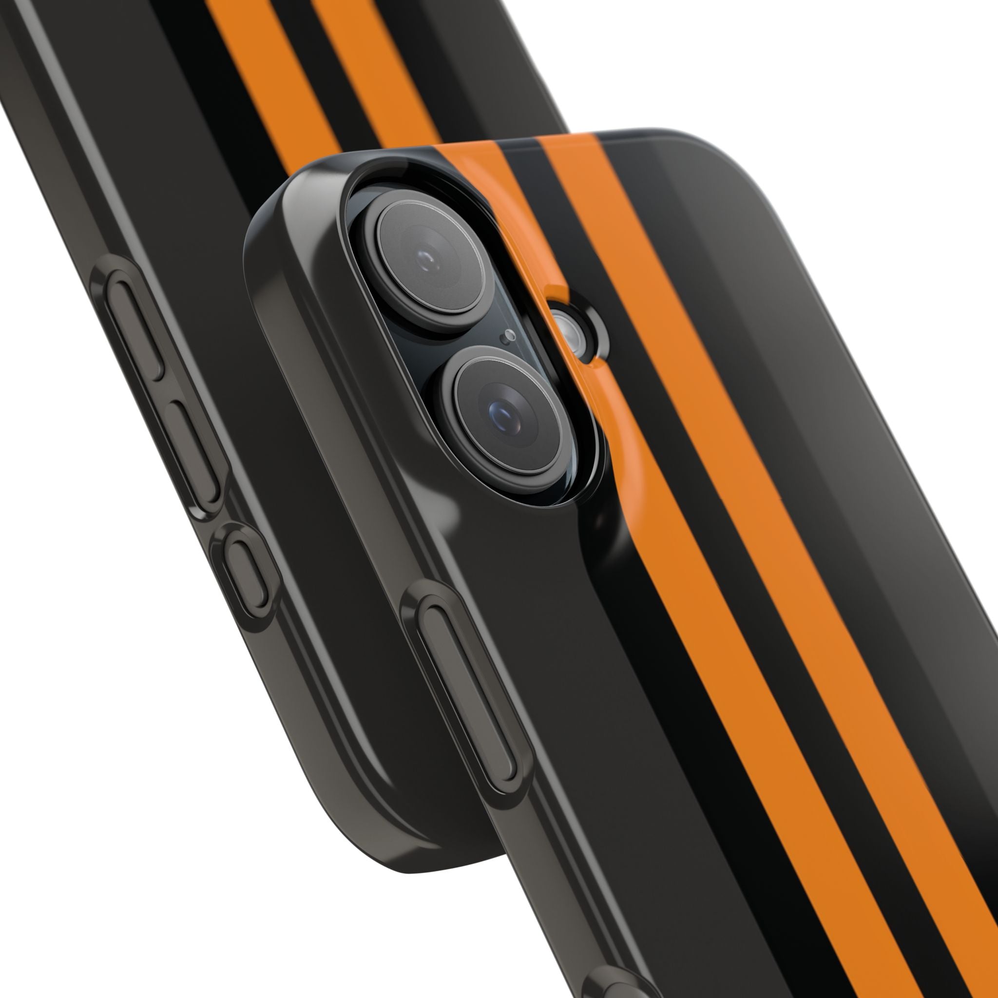 Orange Stripe slim phone case design with modern lightweight protection - Desk and Device