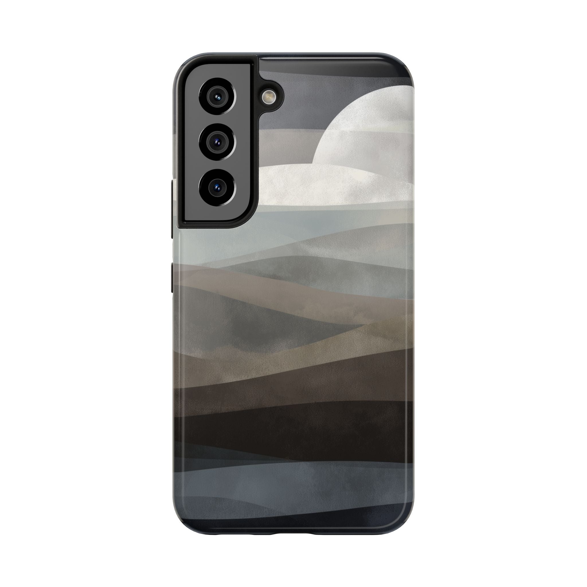 Moonlit Tides tough phone case design with modern dual layer protection - Desk and Device