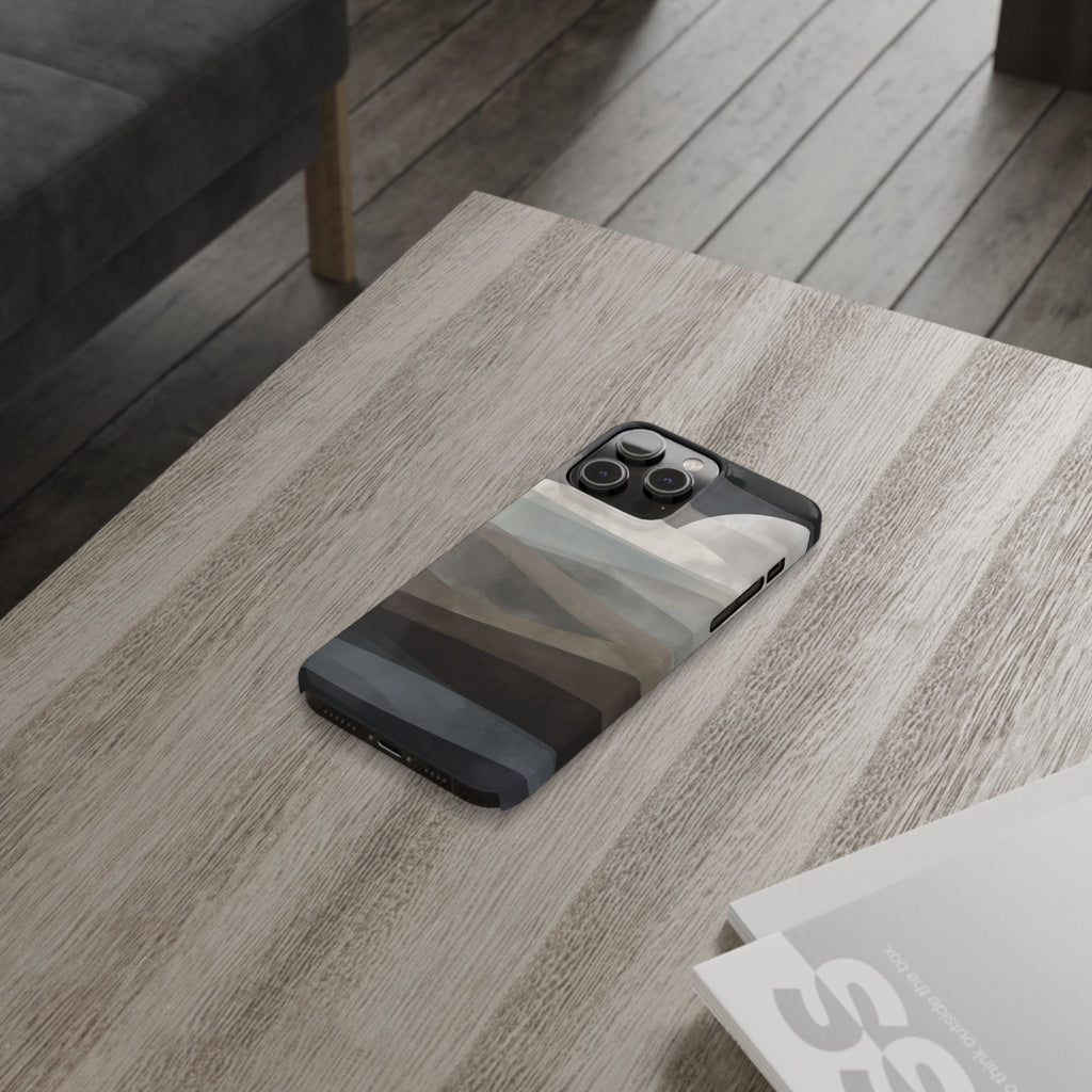 Moonlit Tides slim phone case design with modern lightweight protection - Desk and Device
