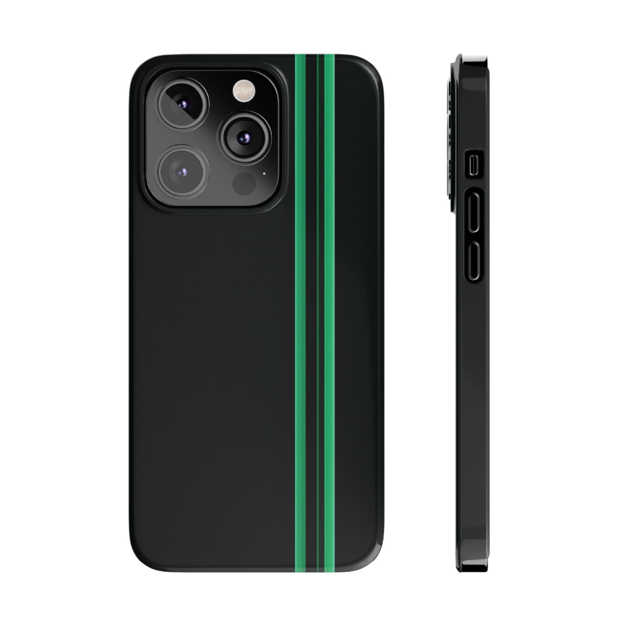 Green Stripe slim phone case design with modern lightweight protection - Desk and Device