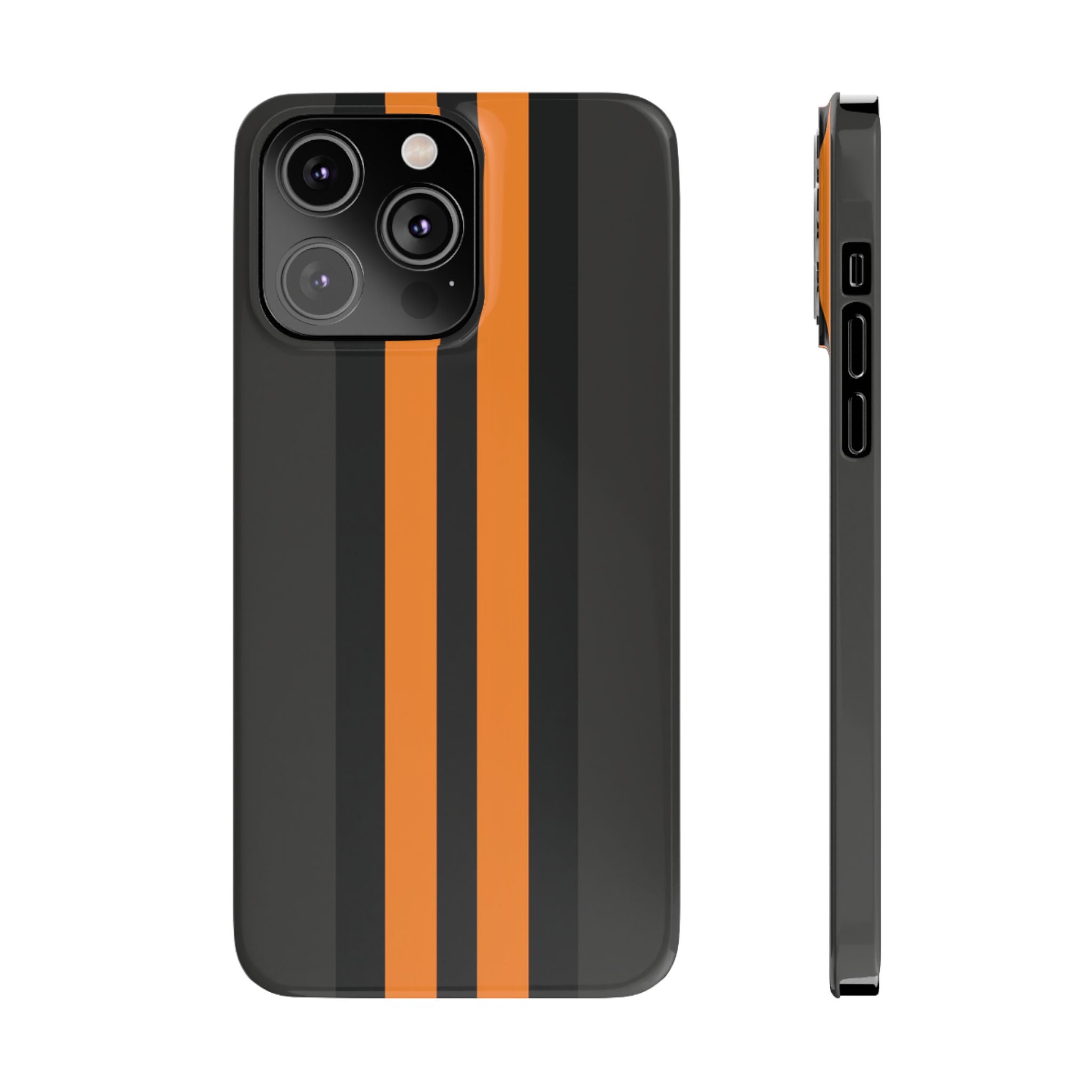 Orange Stripe slim phone case design with modern lightweight protection - Desk and Device