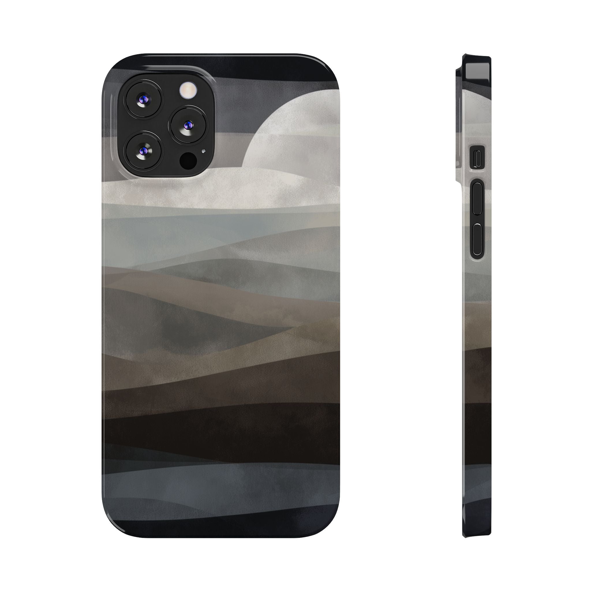 Moonlit Tides slim phone case design with modern lightweight protection - Desk and Device