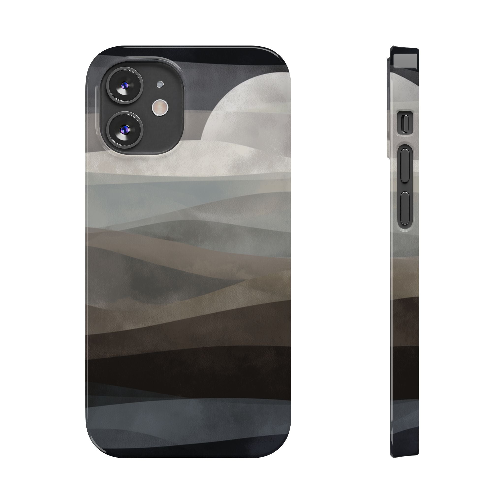 Moonlit Tides slim phone case design with modern lightweight protection - Desk and Device
