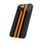 Orange Stripe slim phone case design with modern lightweight protection - Desk and Device