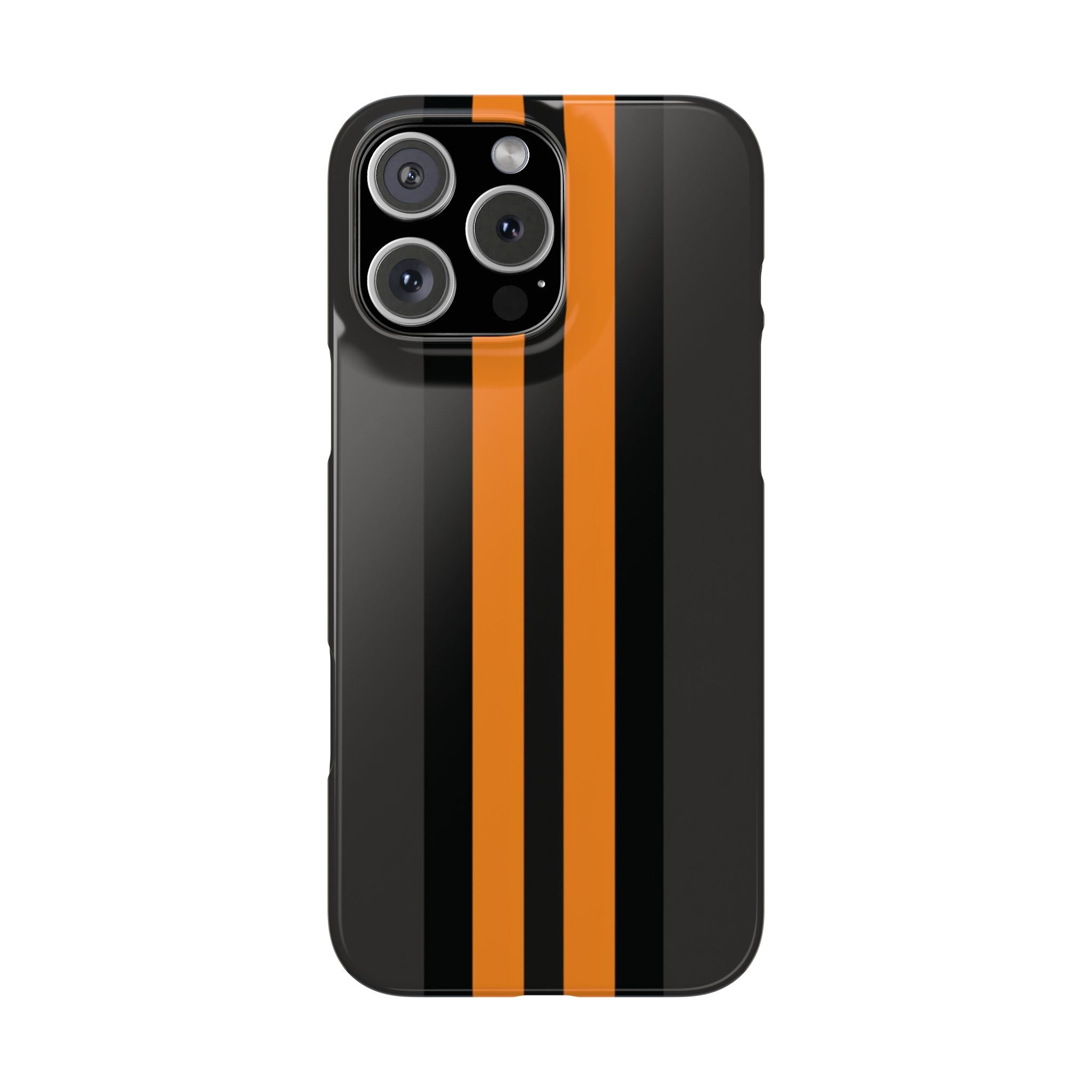 Orange Stripe slim phone case design with modern lightweight protection - Desk and Device
