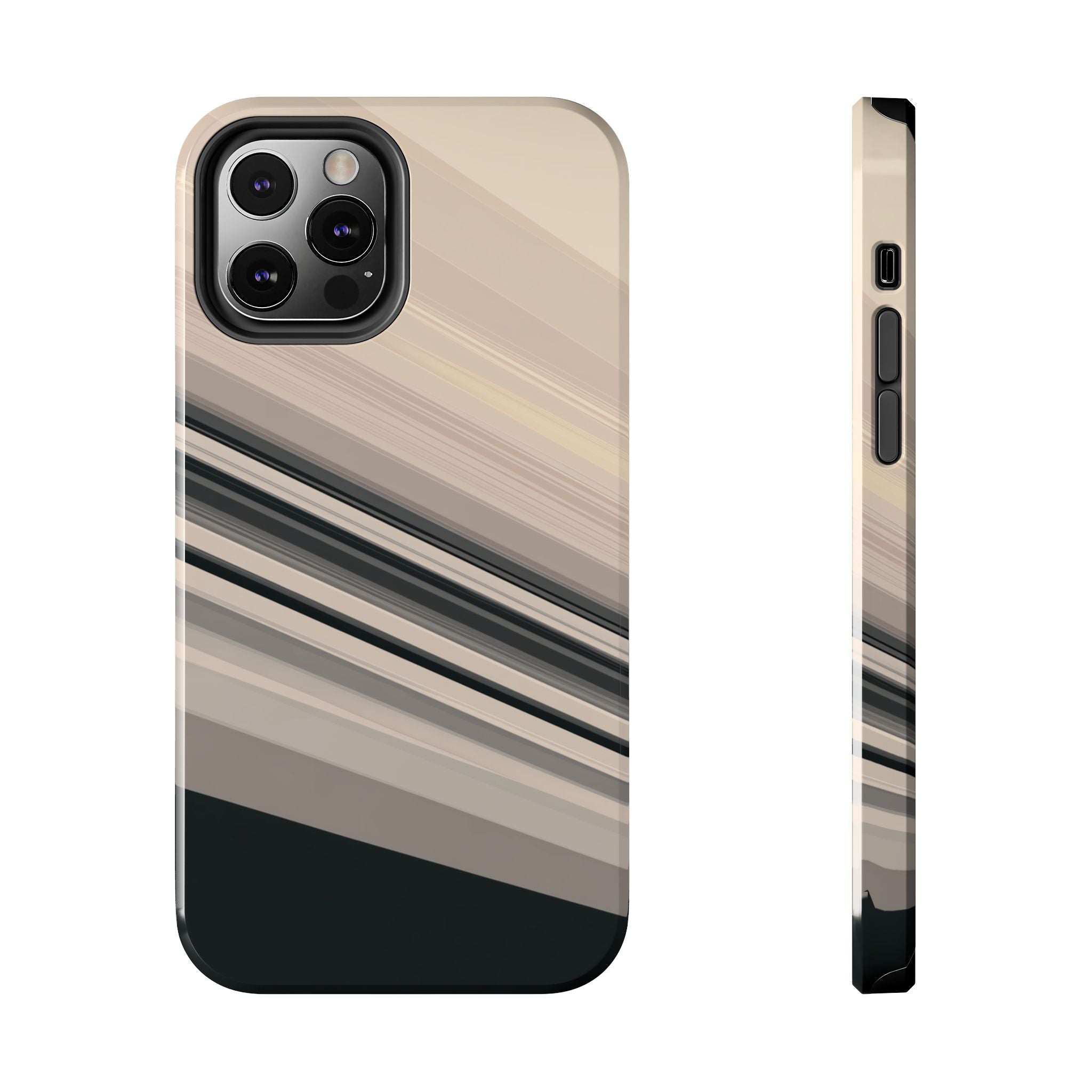 Diagonal Bands tough phone case design with modern dual layer protection - Desk and Device