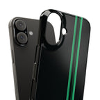 Green Stripe slim phone case design with modern lightweight protection - Desk and Device