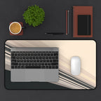Diagonal Bands Neoprene desk mat with clean, modern design - Desk and Device