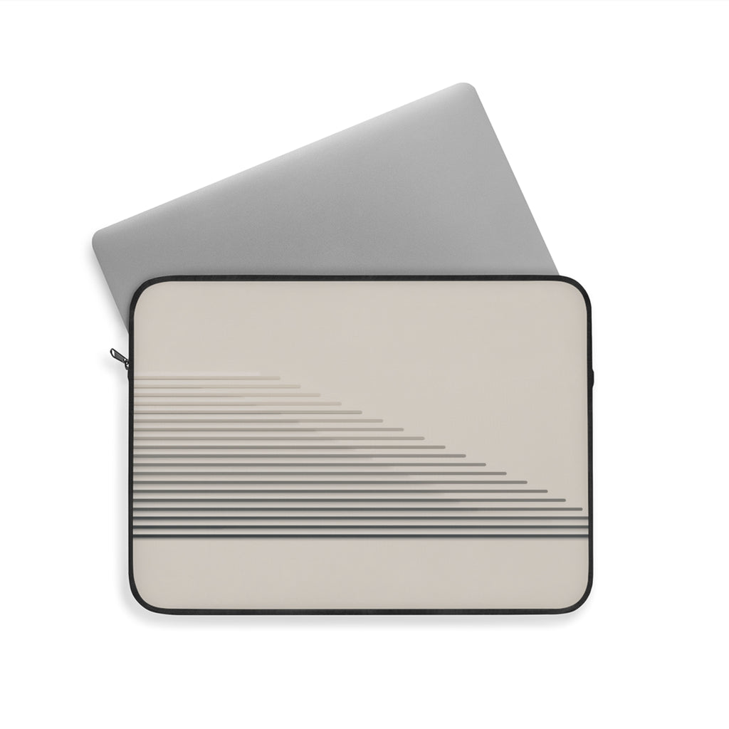 Stepped Lines padded laptop sleeve with modern tech styling - Desk and Device