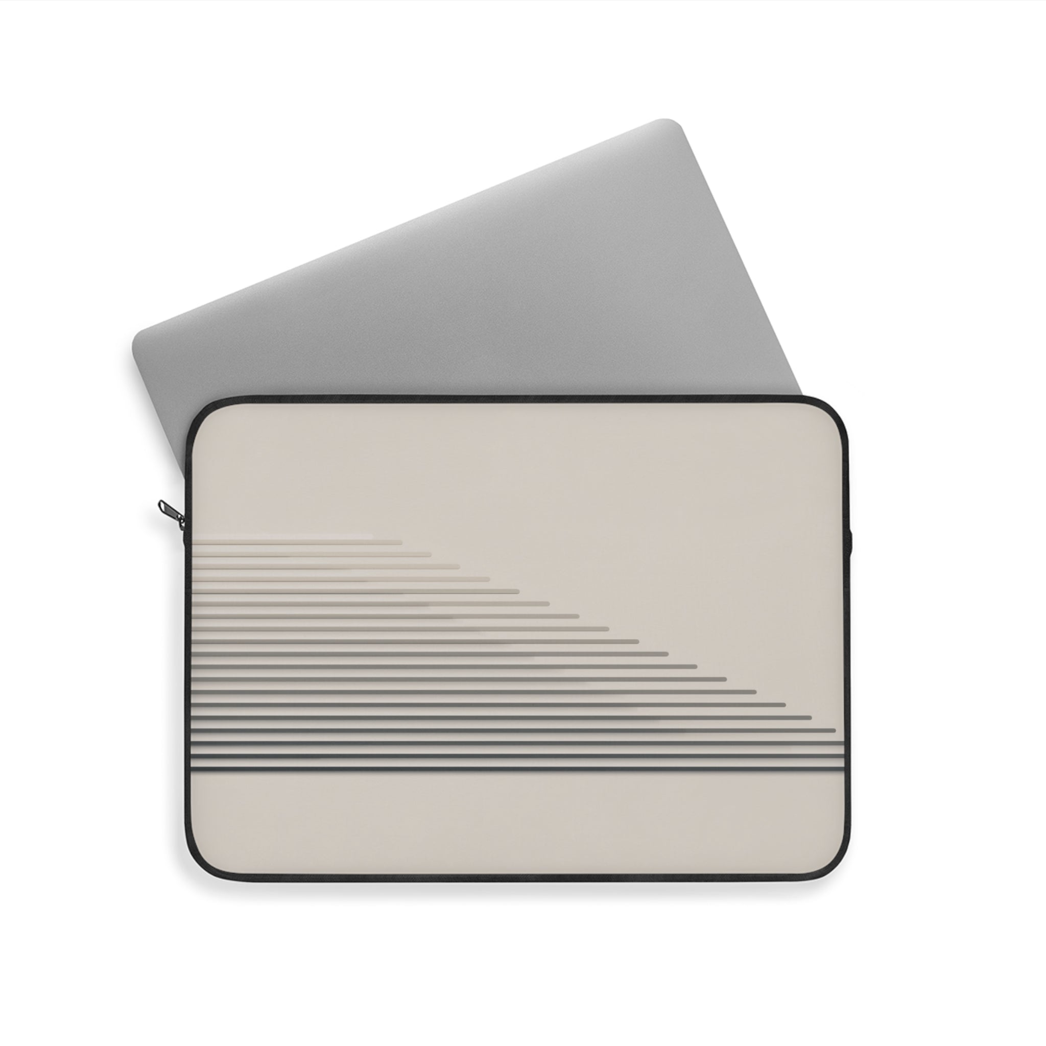 Stepped Lines padded laptop sleeve with modern tech styling - Desk and Device