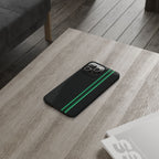 Green Stripe slim phone case design with modern lightweight protection - Desk and Device
