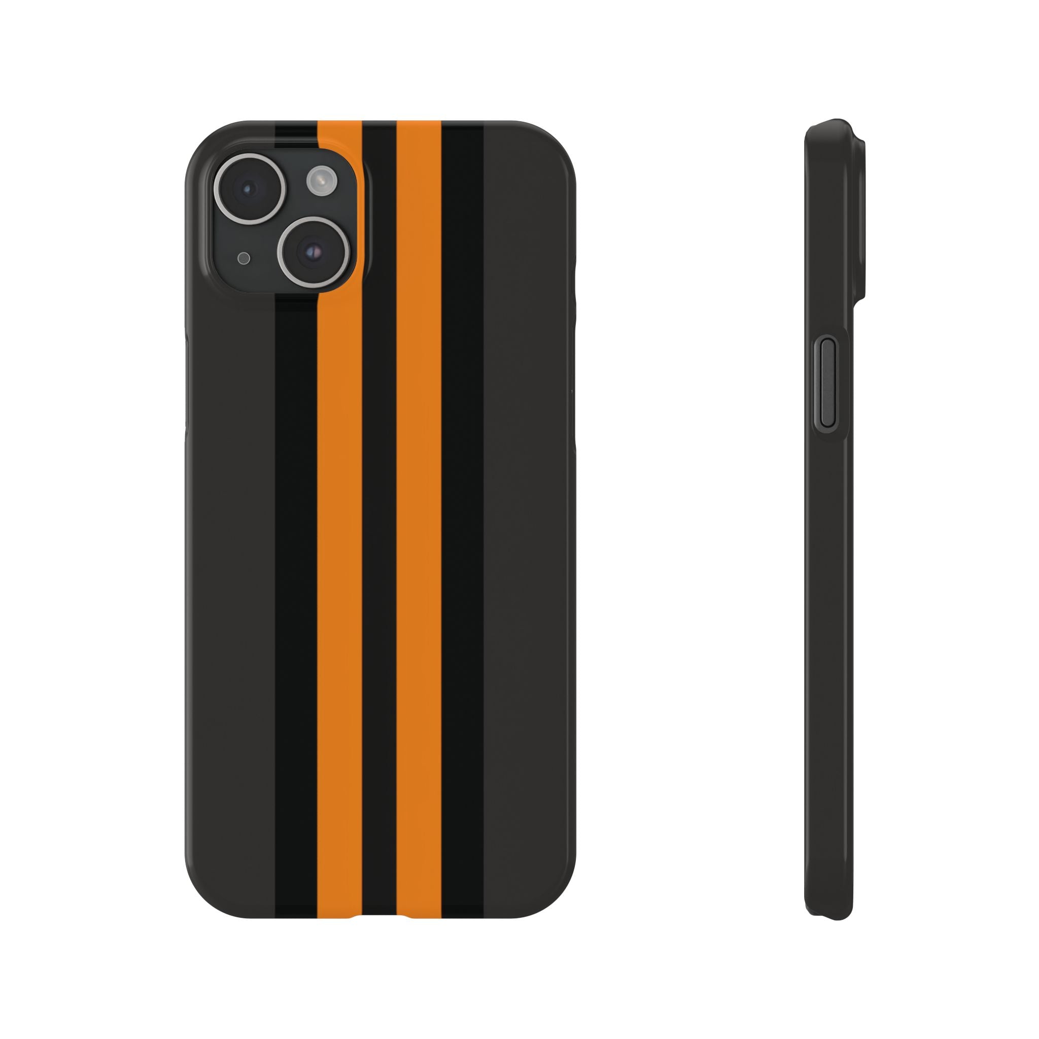 Orange Stripe slim phone case design with modern lightweight protection - Desk and Device