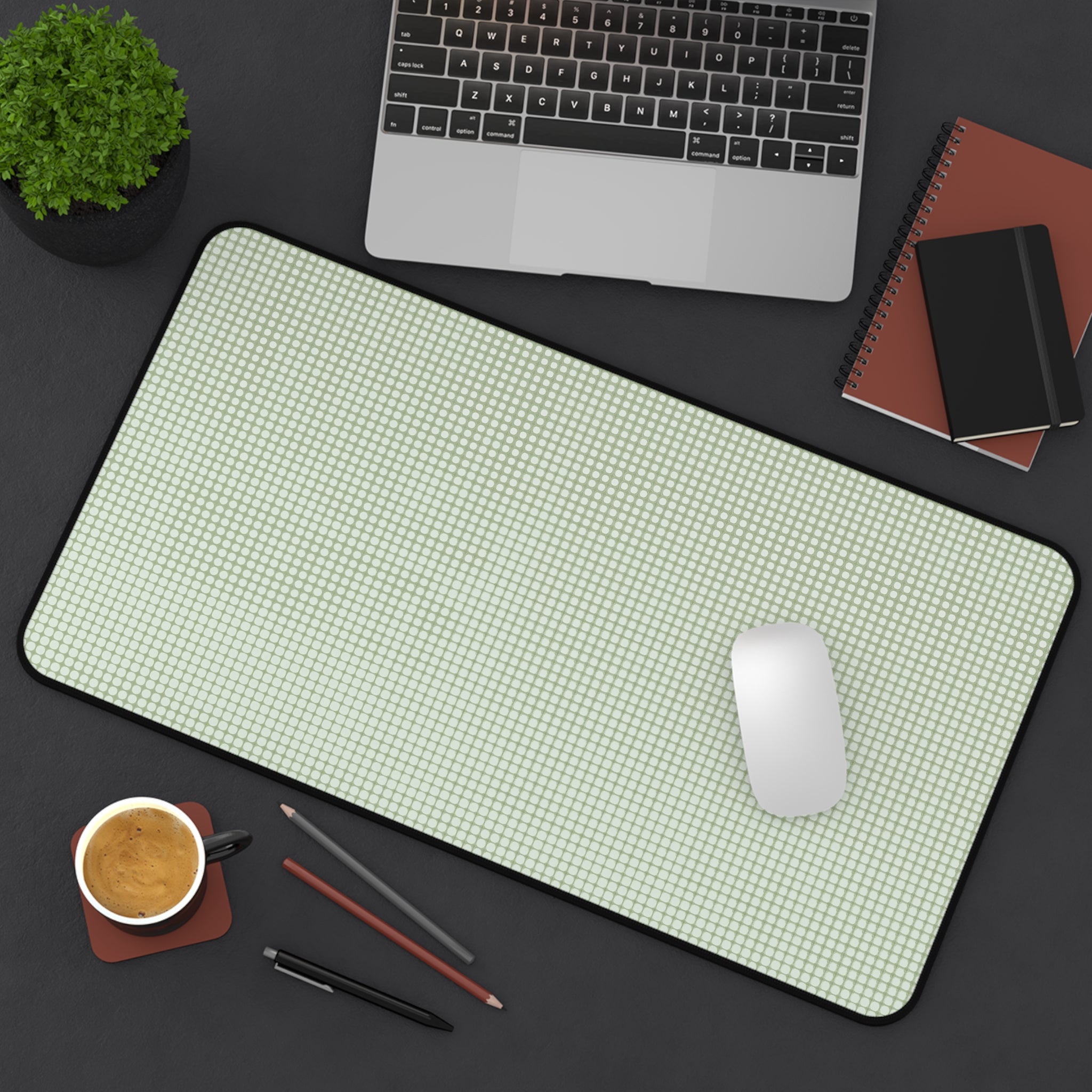 Custom Image Personalized Neoprene desk mat with clean, modern design - Desk and Device
