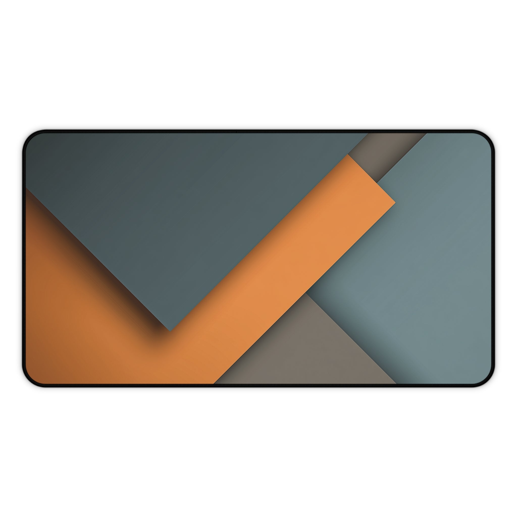 Steel Accent Neoprene desk mat with clean, modern design - Desk and Device