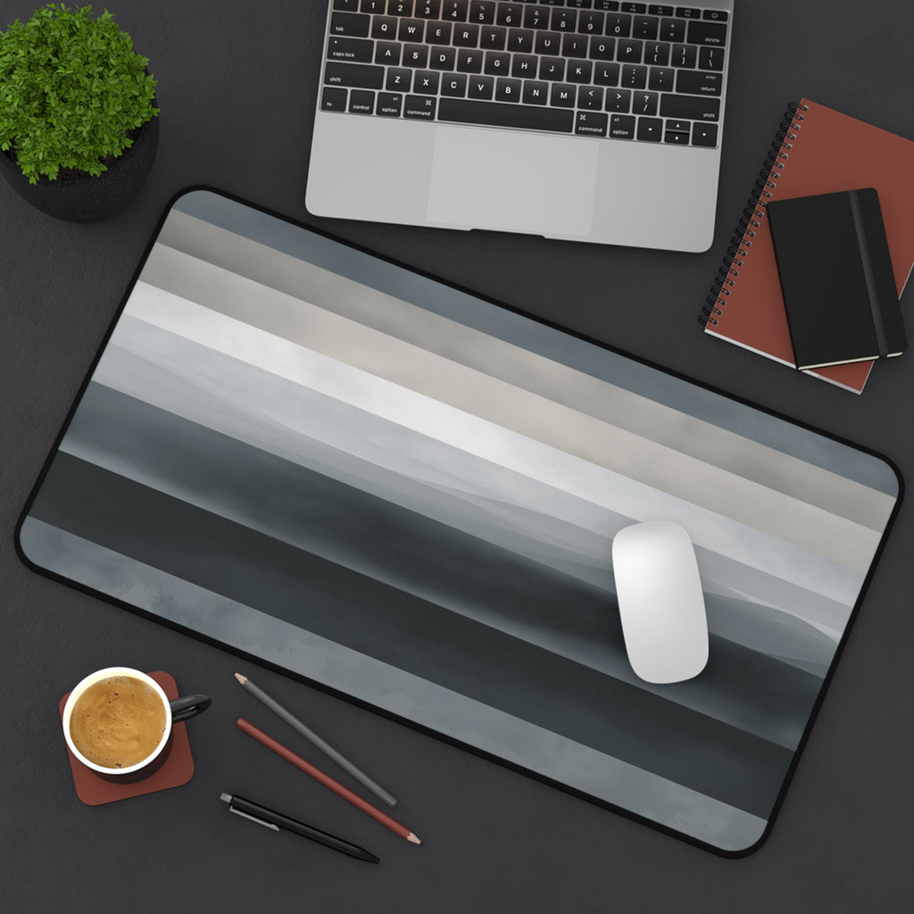 Muted Horizon Neoprene desk mat with clean, modern design - Desk and Device