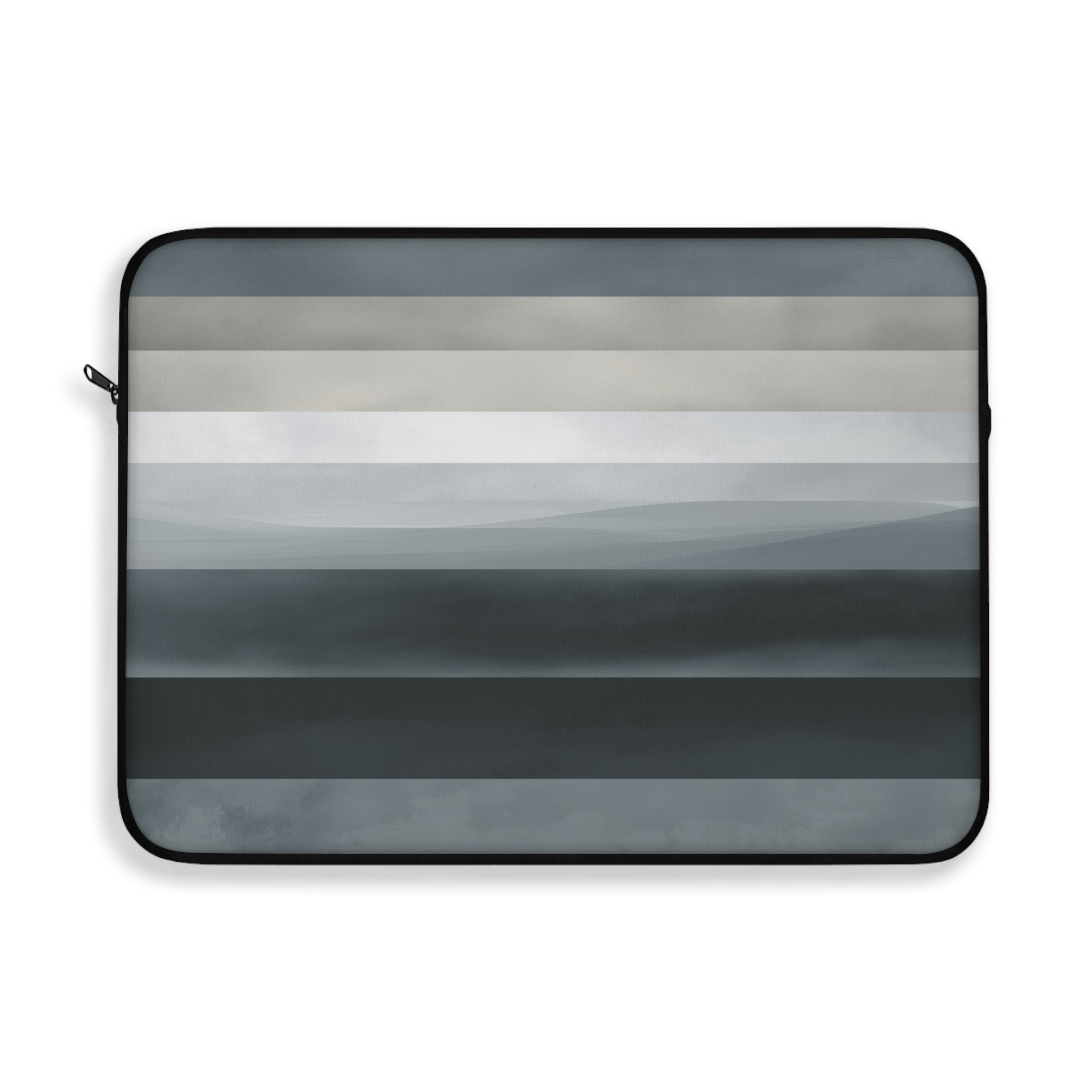 Muted Horizon padded laptop sleeve with modern tech styling - Desk and Device