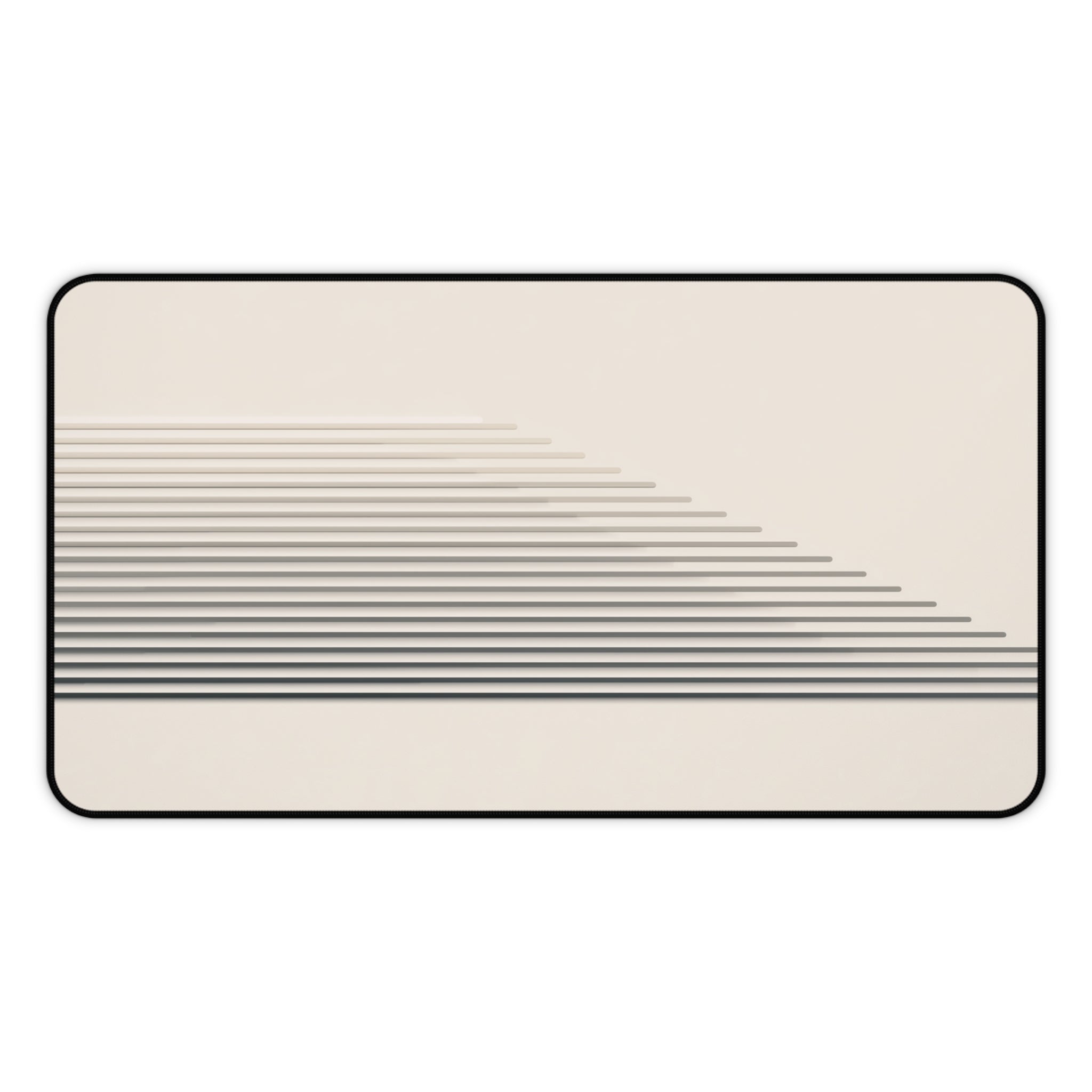 Stepped Lines Neoprene desk mat with clean, modern design - Desk and Device