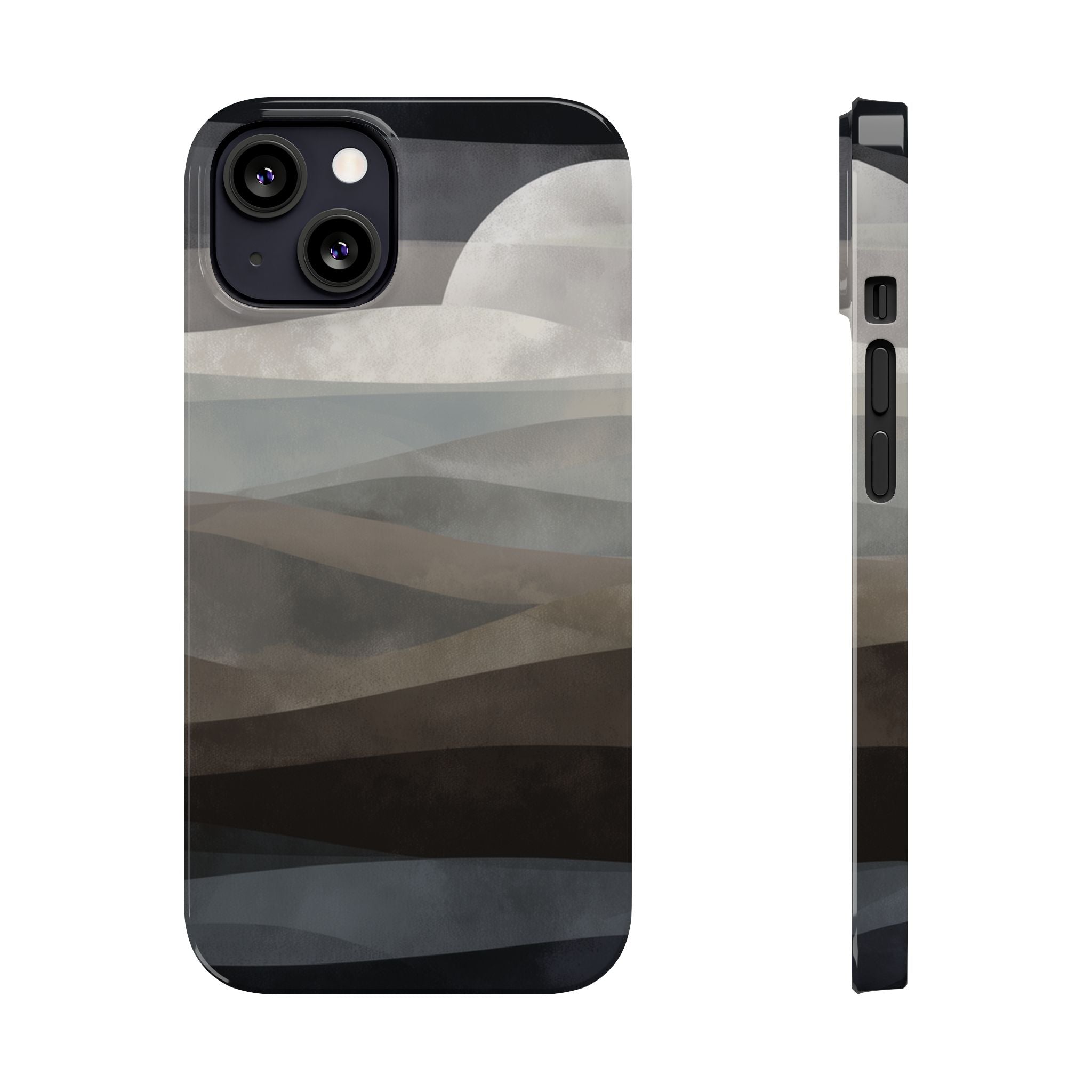 Moonlit Tides slim phone case design with modern lightweight protection - Desk and Device