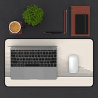 Stepped Lines Neoprene desk mat with clean, modern design - Desk and Device