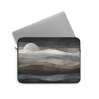 Moonlit Tides padded laptop sleeve with modern tech styling - Desk and Device