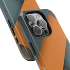 Steel Accent tough phone case design with modern dual layer protection - Desk and Device