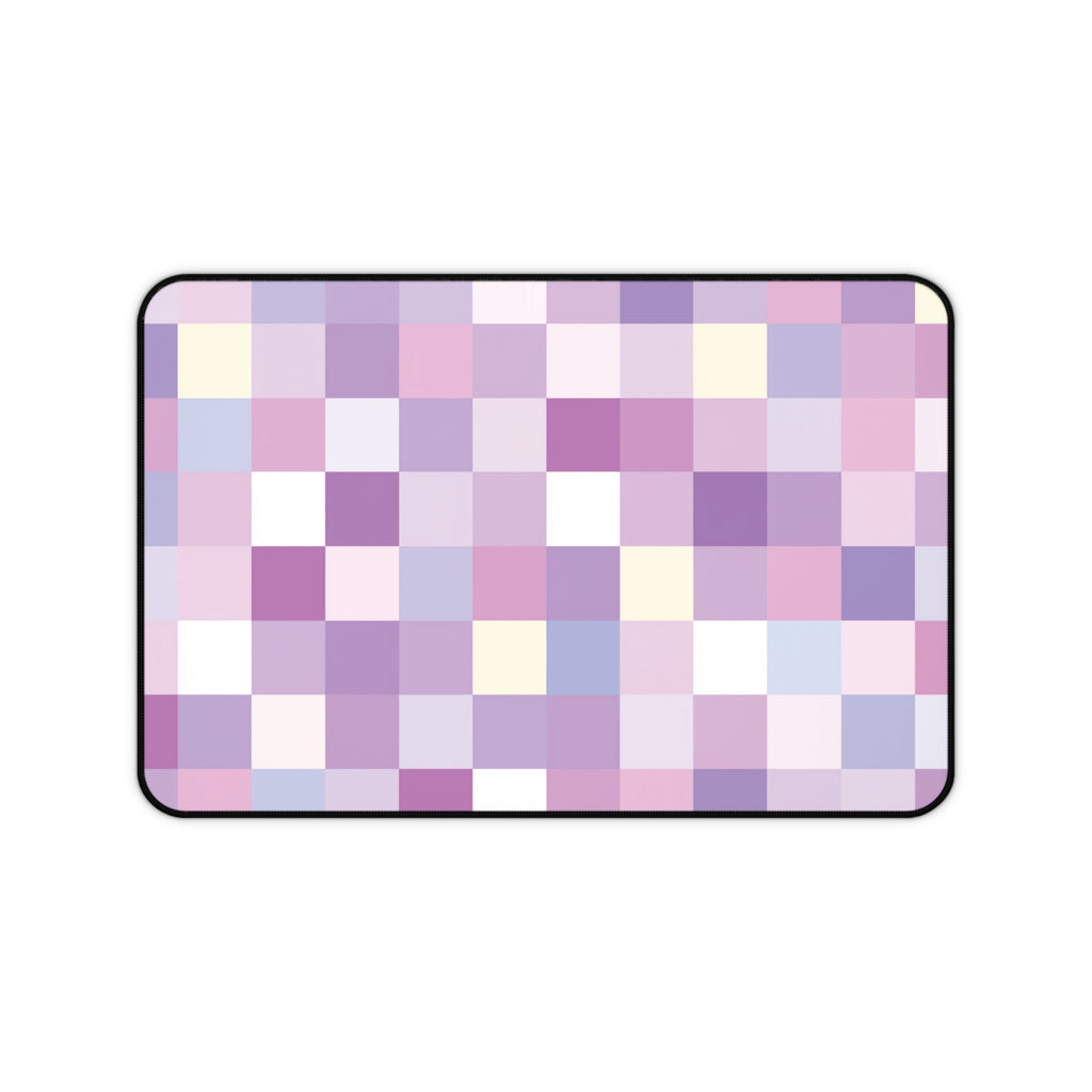 Pastel Checker Neoprene desk mat with clean, modern design - Desk and Device