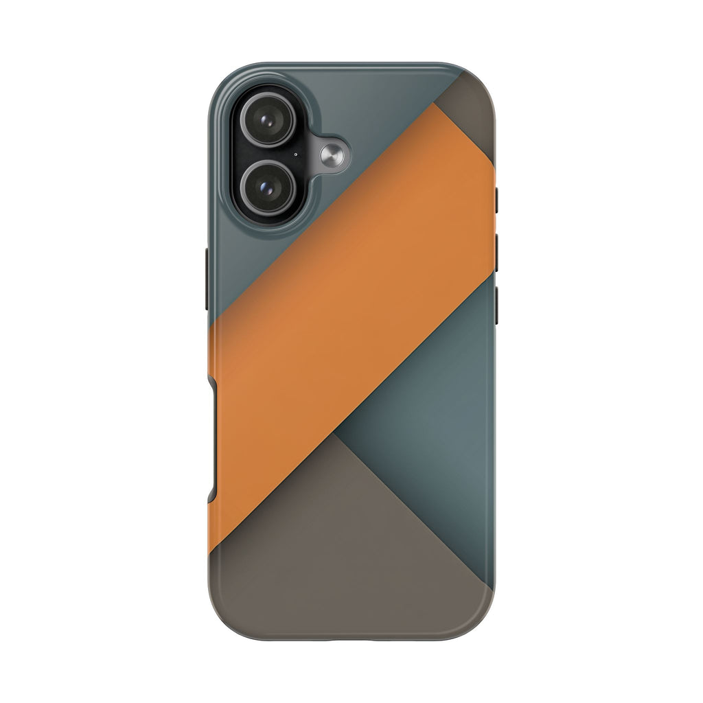 Steel Accent tough phone case design with modern dual layer protection - Desk and Device