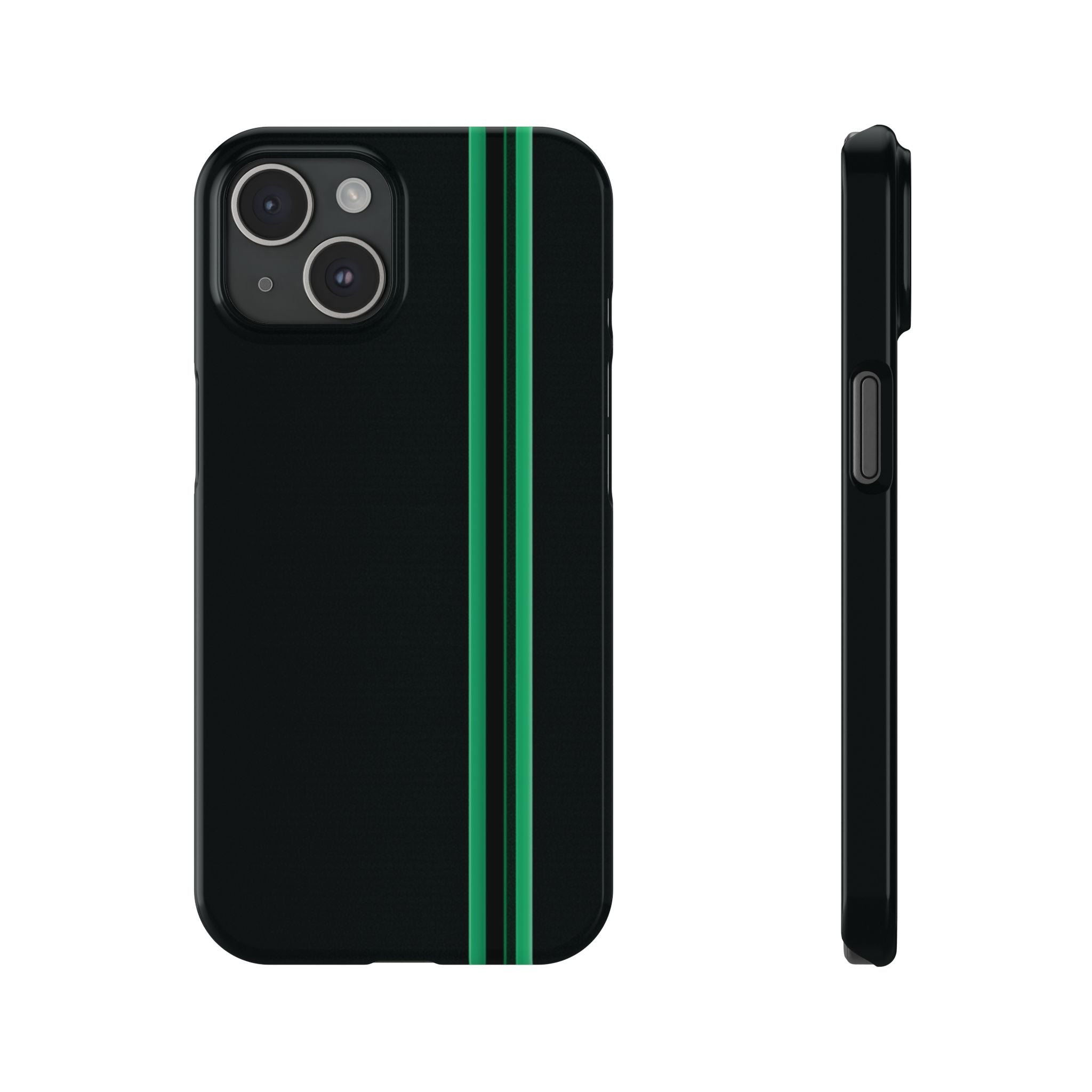 Green Stripe slim phone case design with modern lightweight protection - Desk and Device