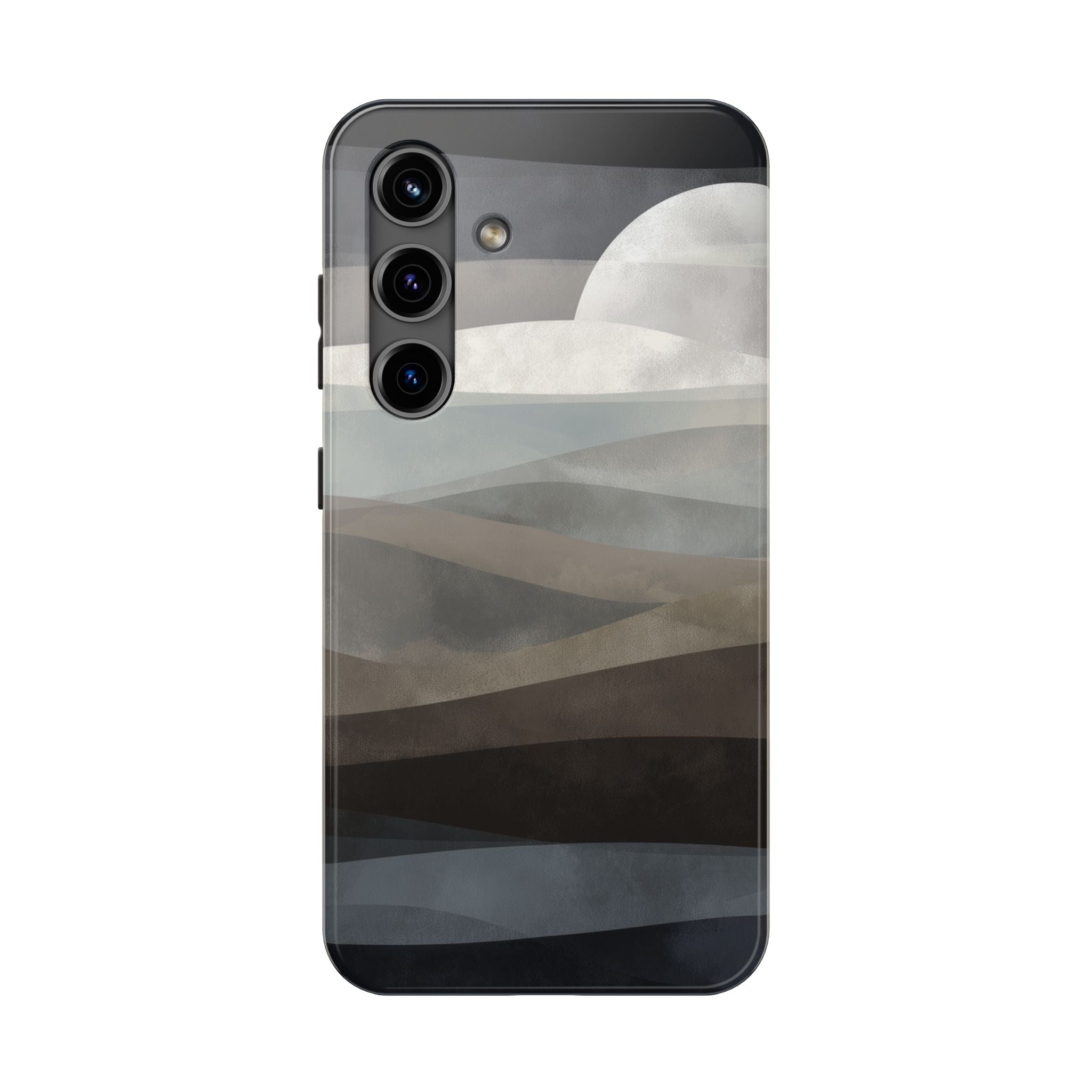 Moonlit Tides tough phone case design with modern dual layer protection - Desk and Device
