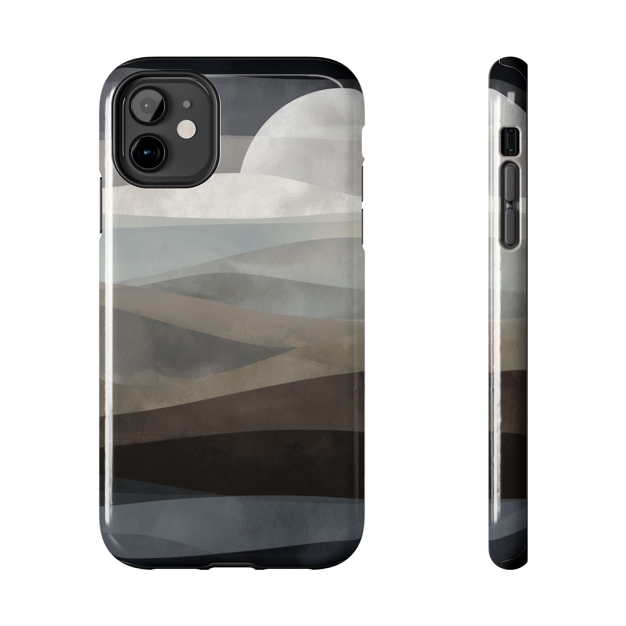 Moonlit Tides tough phone case design with modern dual layer protection - Desk and Device