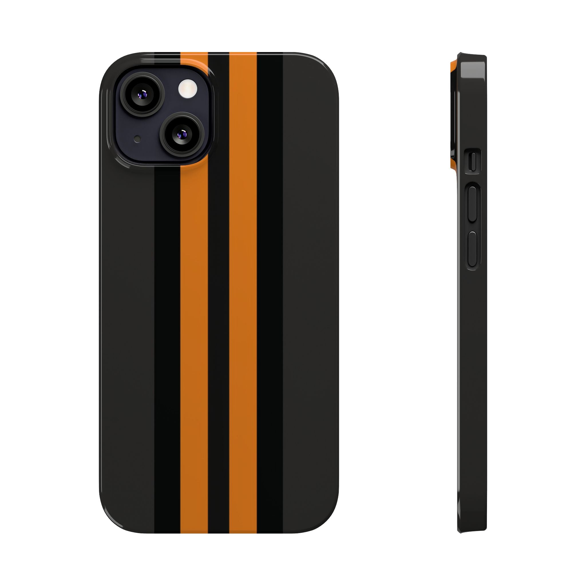 Orange Stripe slim phone case design with modern lightweight protection - Desk and Device