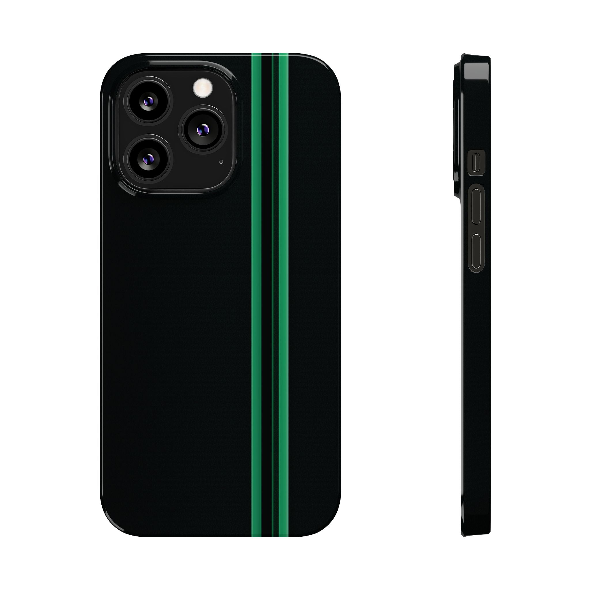 Green Stripe slim phone case design with modern lightweight protection - Desk and Device