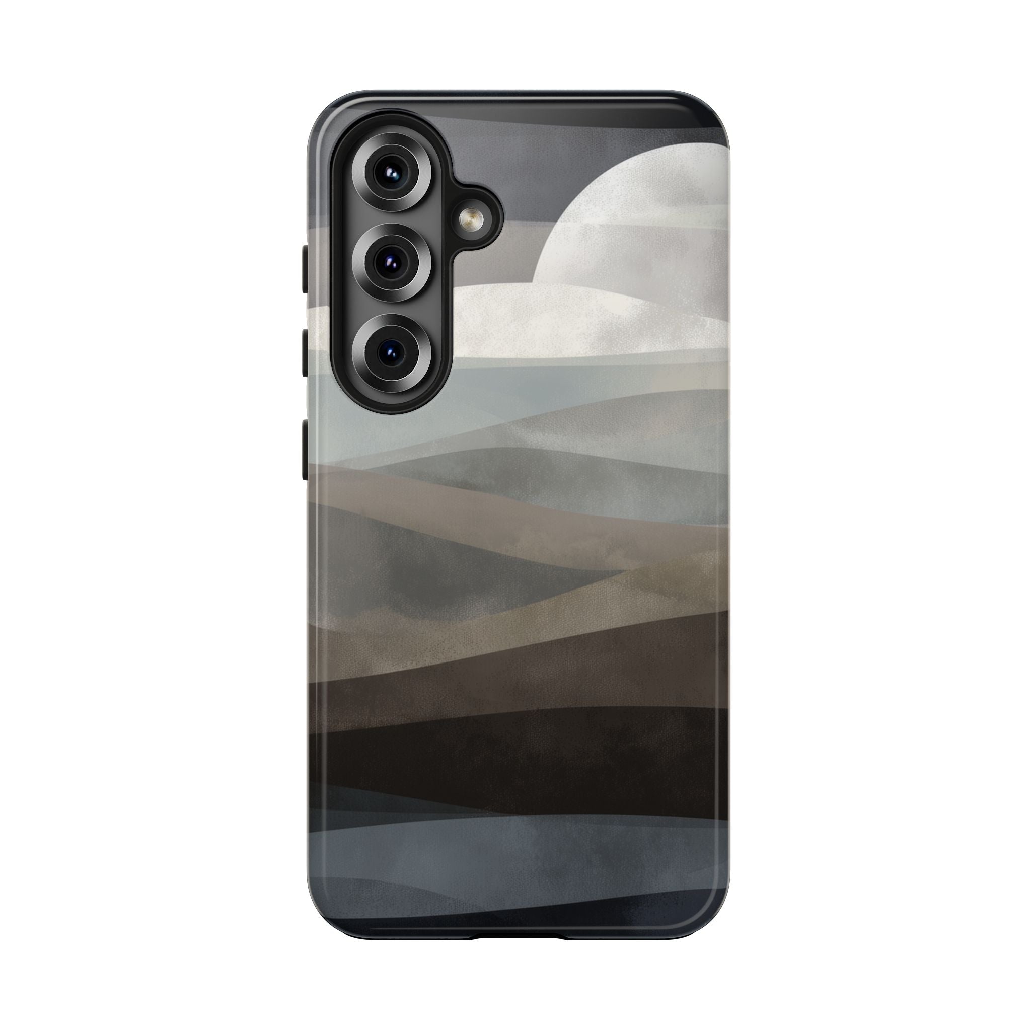 Moonlit Tides tough phone case design with modern dual layer protection - Desk and Device