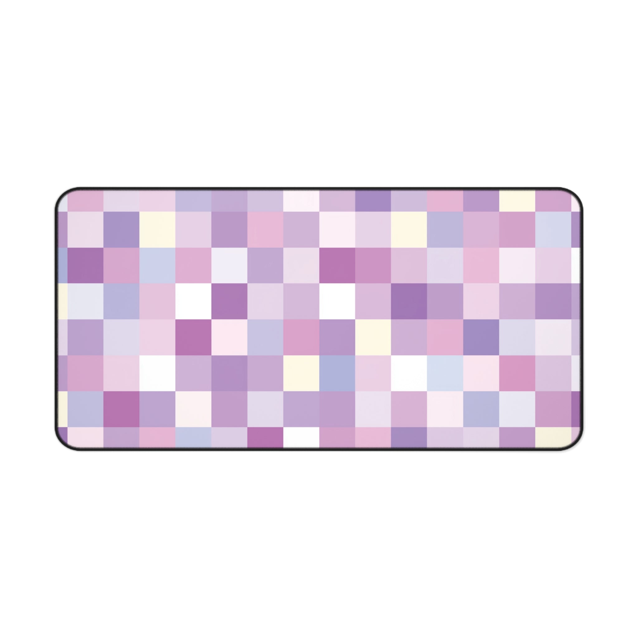 Pastel Checker Neoprene desk mat with clean, modern design - Desk and Device