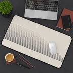 Stepped Lines Neoprene desk mat with clean, modern design - Desk and Device