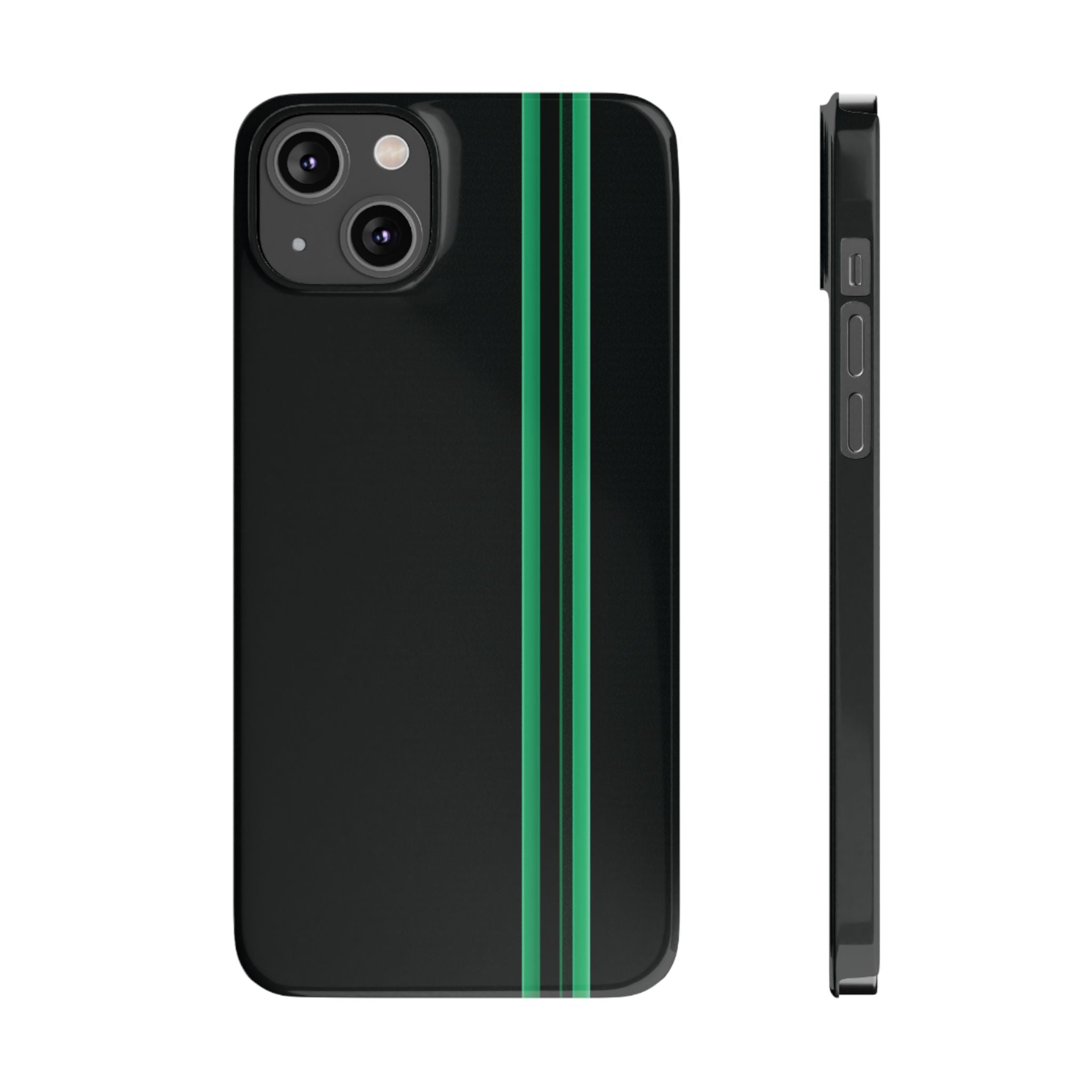 Green Stripe slim phone case design with modern lightweight protection - Desk and Device