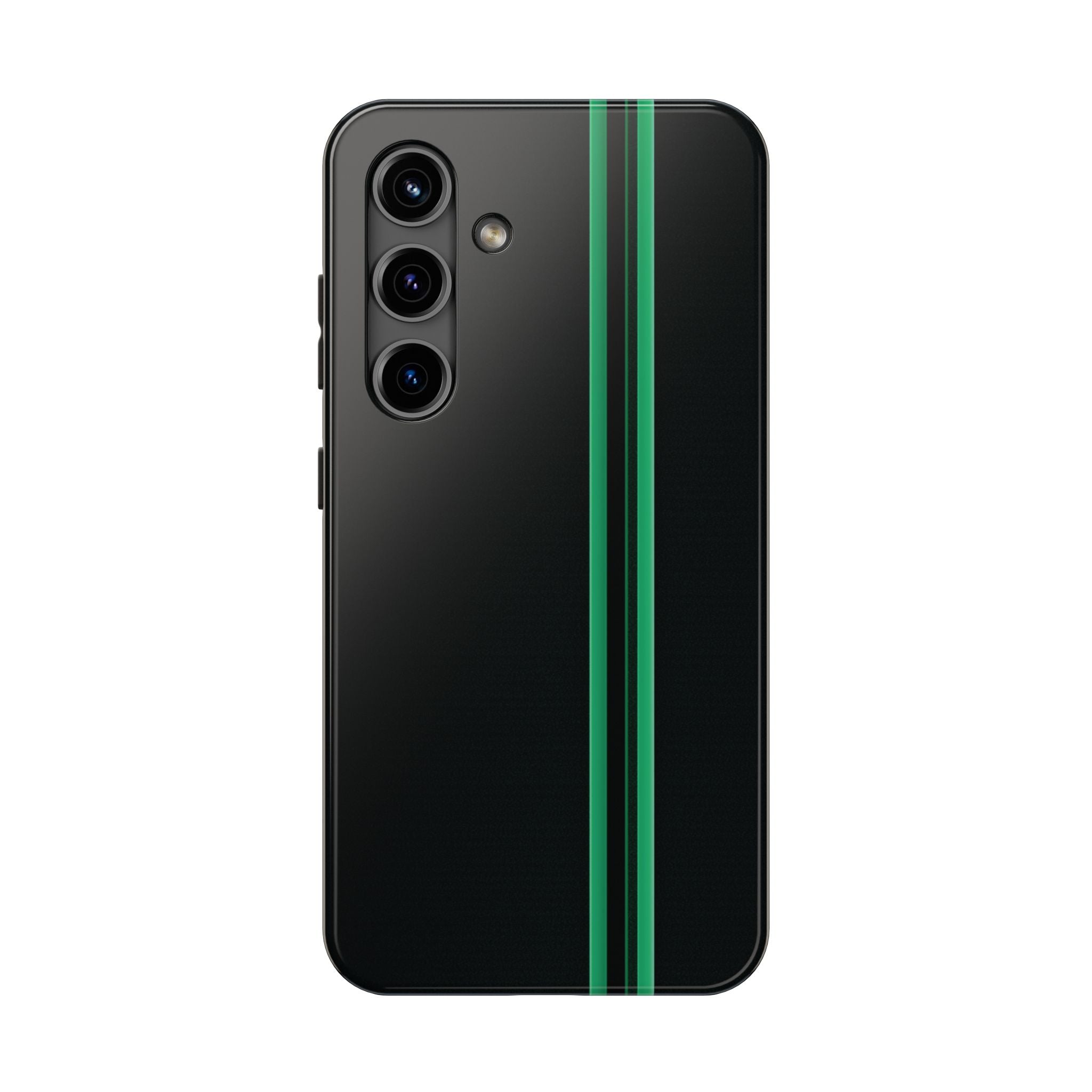 Green Stripe tough phone case design with modern dual layer protection - Desk and Device