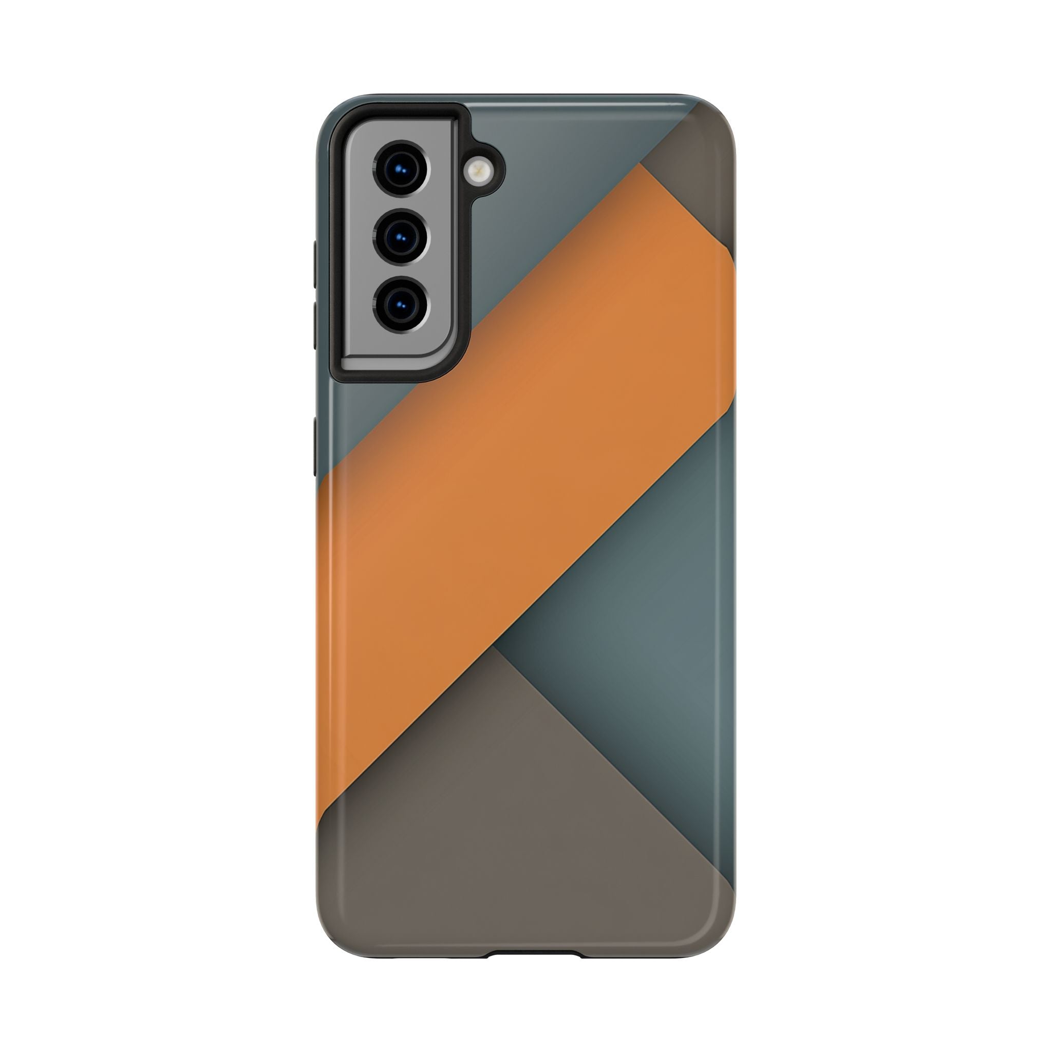 Steel Accent tough phone case design with modern dual layer protection - Desk and Device