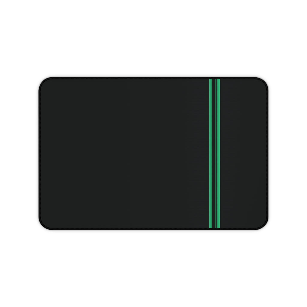 Green Stripe Neoprene desk mat with clean, modern design - Desk and Device