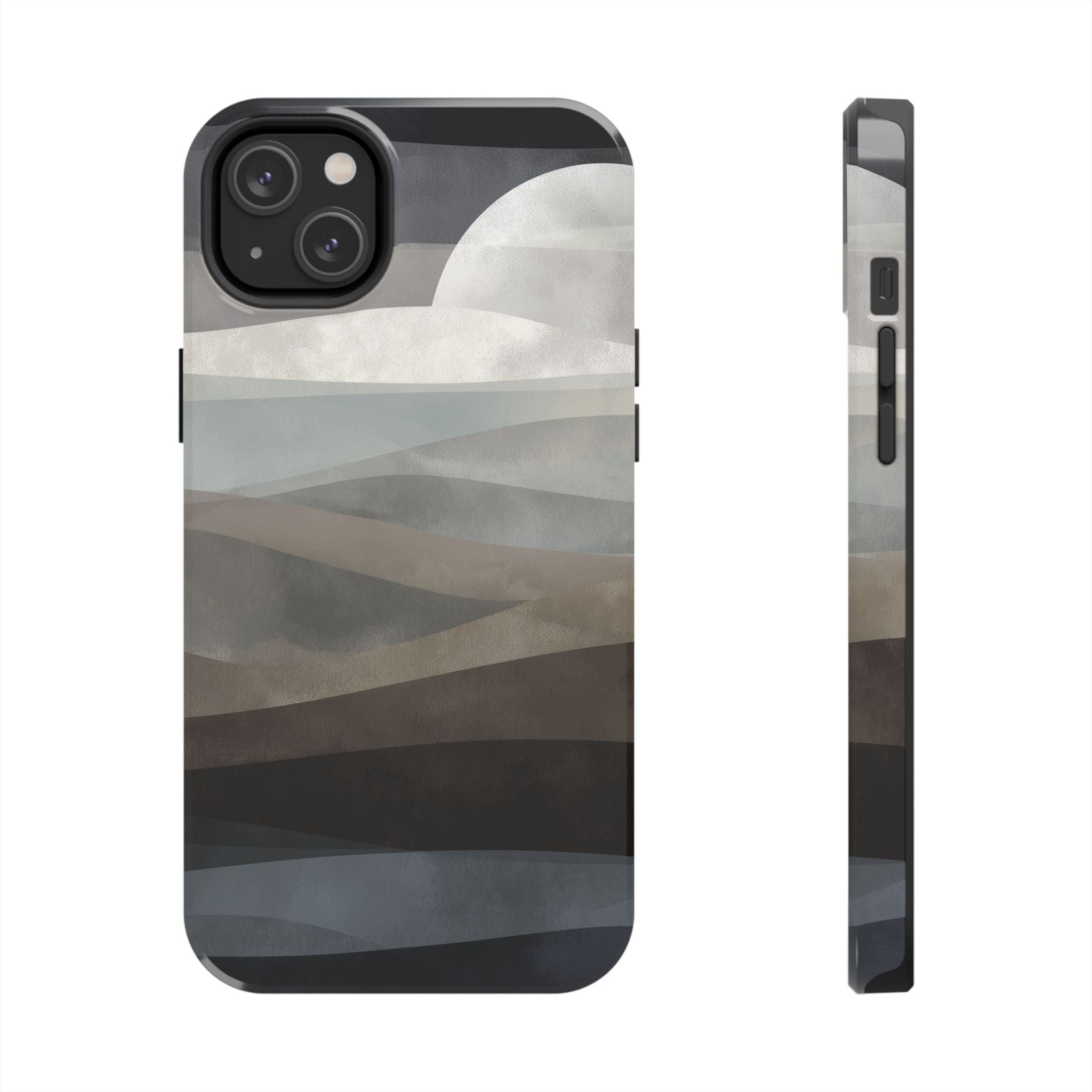 Moonlit Tides tough phone case design with modern dual layer protection - Desk and Device