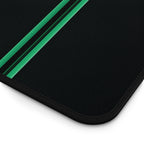 Green Stripe Neoprene desk mat with clean, modern design - Desk and Device